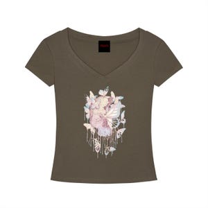 Tencel Slim Fit V-Neck T-Shirt image 8