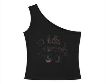 Women's One-Shoulder Crop T-Shirt