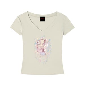 Tencel Slim Fit V-Neck T-Shirt image 4