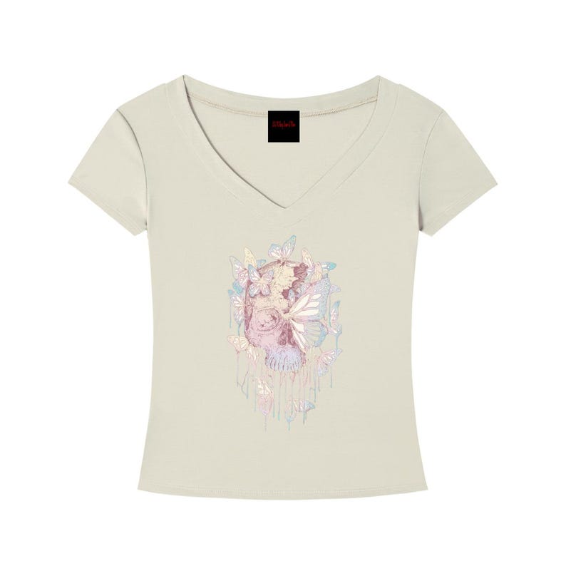 Tencel Slim Fit V-Neck T-Shirt image 4