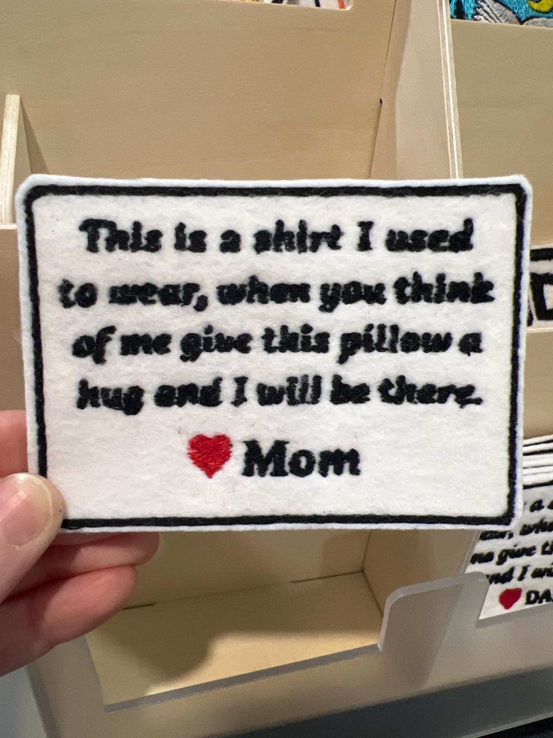 Personalized Memory Patch Mom | Sympathy Keepsake, Iron-on - Etsy