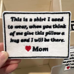 Parche de memoria personalizado para mamá/recuerdo de condolencias, termoadhesivo