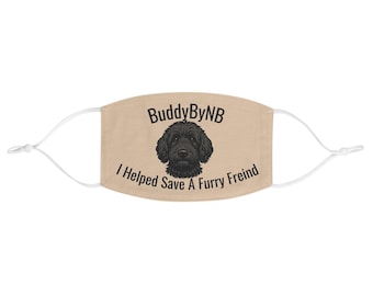 BuddyByNB Rescue Dog Portrait Face Mask