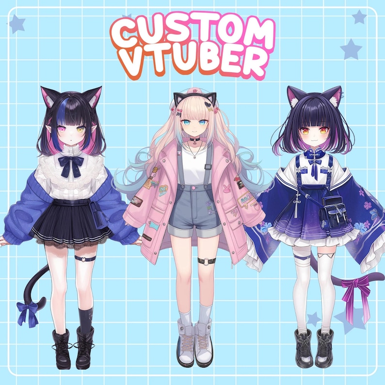 Custom Live2d Vtuber Model Commission, Streaming Art Commission ...
