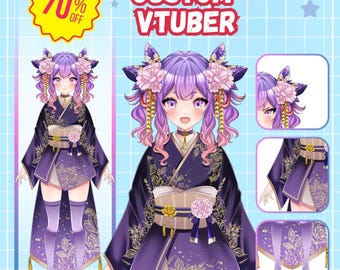 Custom Live2D VTuber Commission - Kawaii Avatar Design for Twitch, YouTube & Anime, Unique Pngtuber Assets
