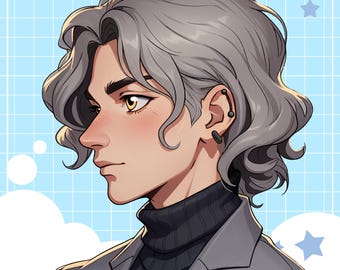 Custom PFP, Profile Picture, Profile Icon, Avatar, Vtuber, Pngtuber, Chibi, Cute, Kawaii, Anime Character for Discord, Twitch, Social Media