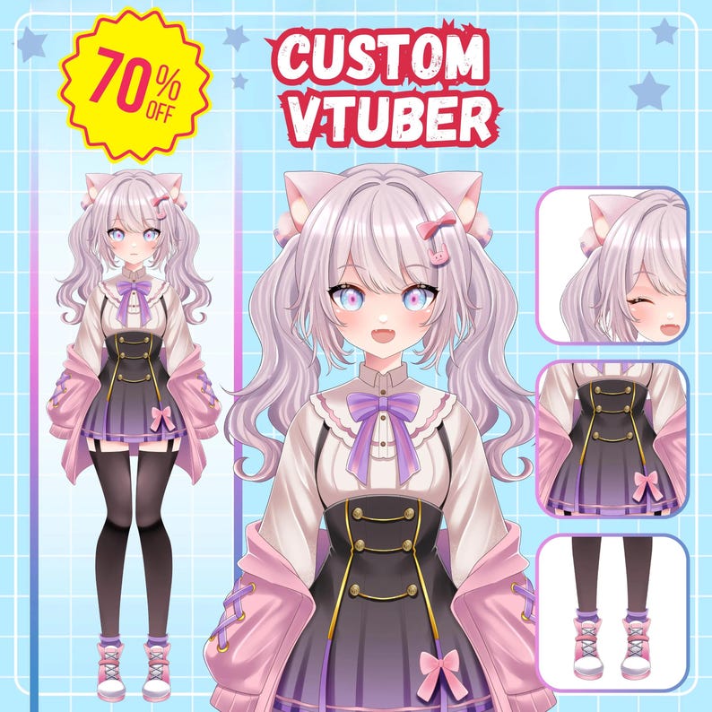 Custom Live2d Vtuber Model Commission, Streaming Art Commission ...