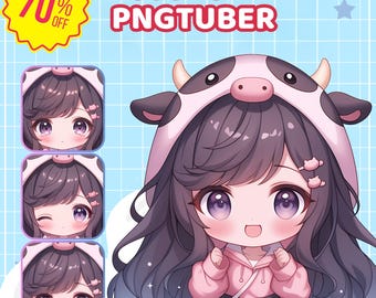 Custom Chibi Pngtuber Live2D Model, Chibi Pngtuber Character Design for Stream, Twitch, YouTube & Facebook Commission, Cute, Chibi, Avatar