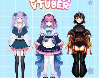 Custom Live2D VTuber Commission - Kawaii Avatar Design for Twitch, YouTube & Anime, Unique Pngtuber Assets
