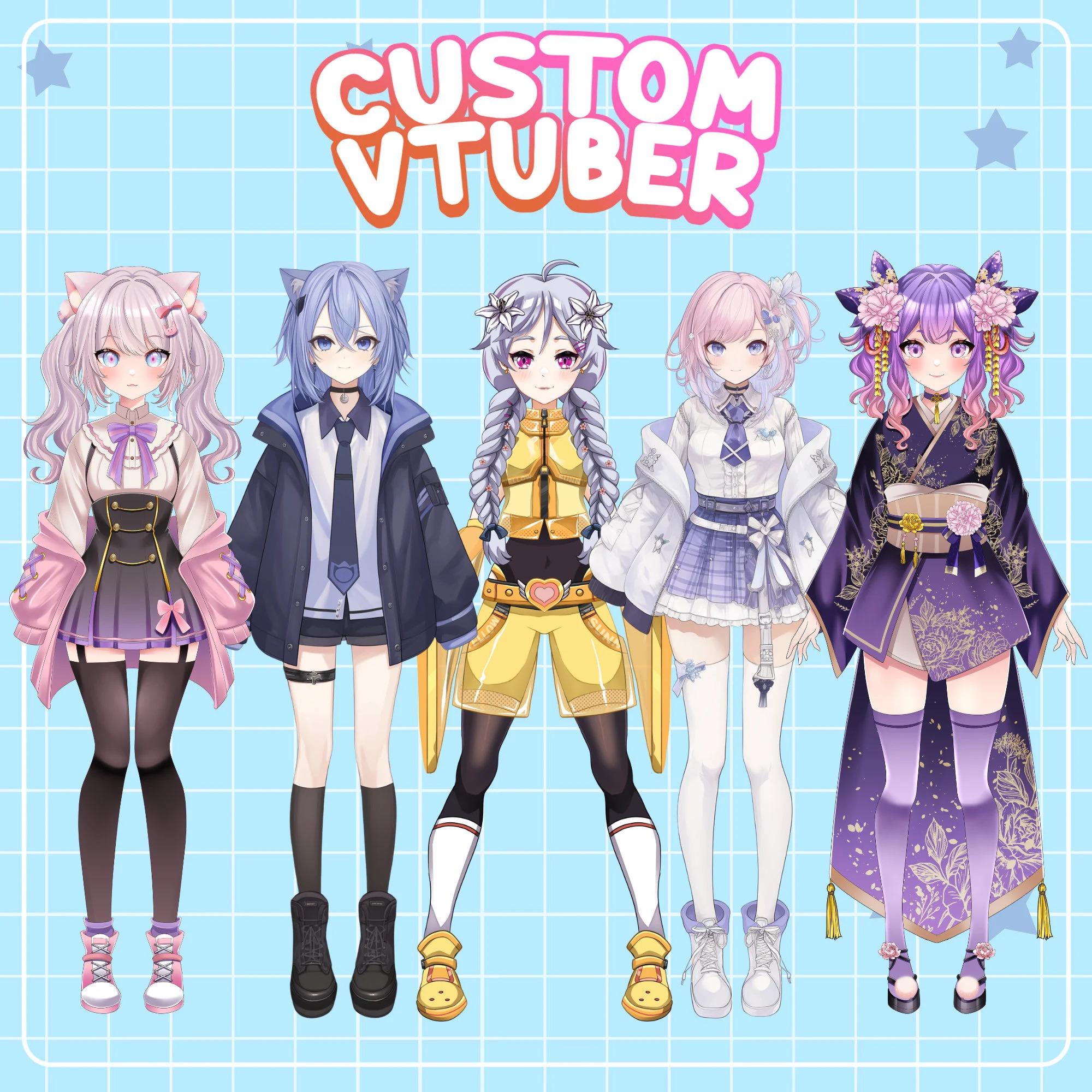 Custom Live2d Vtuber Model Commission, Streaming Art Commission ...