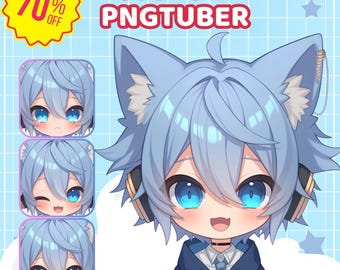 Custom Chibi Pngtuber Live2D Model, Pngtuber Character Design for Stream, Twitch, YouTube & Facebook Commission, Cute, Chibi, Avatar