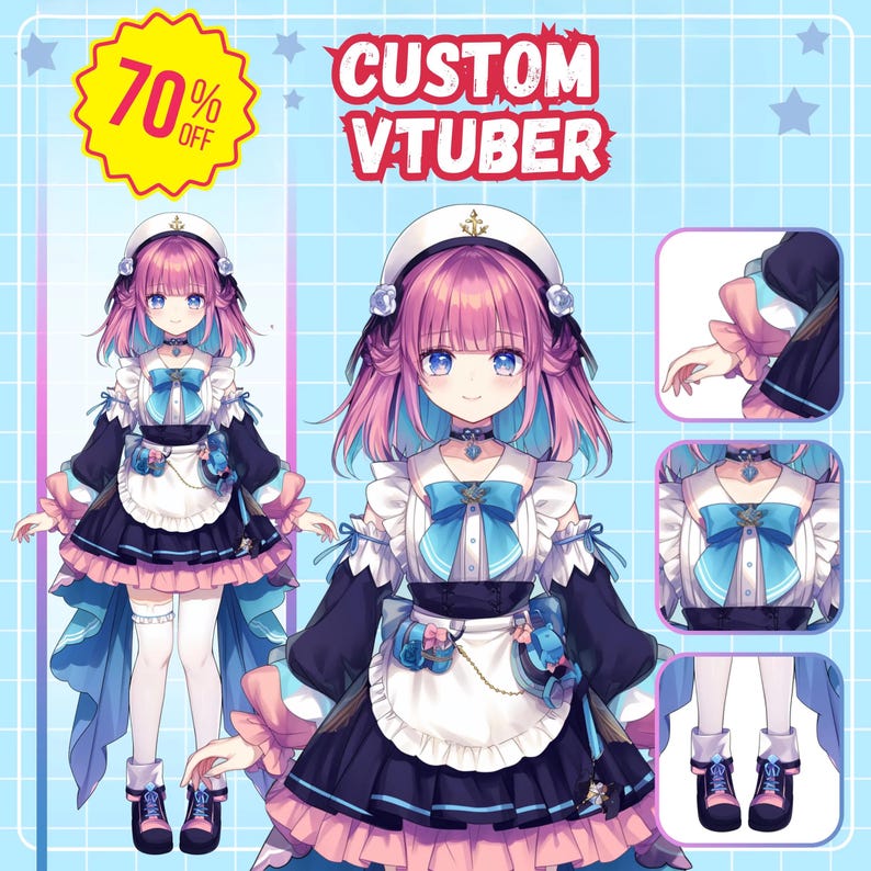 Custom Live2d Vtuber Model Commission, Streaming Art Commission ...
