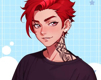 Custom Anime Character Commission for PFP Art, Unique Avatar, Profile Picture Design for Twitch, YouTube, Facebook, Social Media