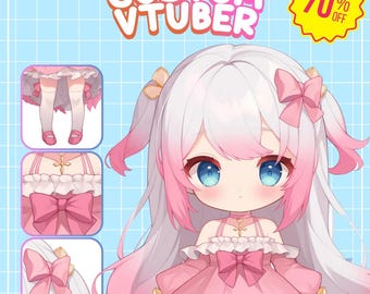 Chibi Vtuber Model, Chibi Anime Model, Furry Vtuber with Rigging, Kawaii Vtuber Commission for Vtube Studio, Pngtuber, Avatar