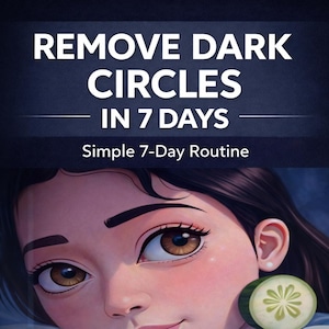 Guía para eliminar las ojeras, tratamiento paso a paso de 7 días para el contorno de ojos (PDF), descarga instantánea.