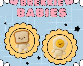 Brekkie Babies Plushie Sewing Pattern | 7 cm / 2.8 in Keychain Plush | Beginner Friendly