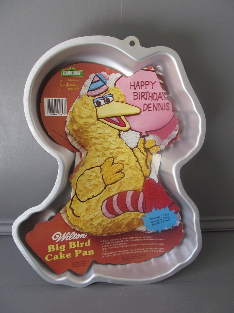 circa 1983 HBD Big Bird Wilton Aluminum Cake Decorating Pan