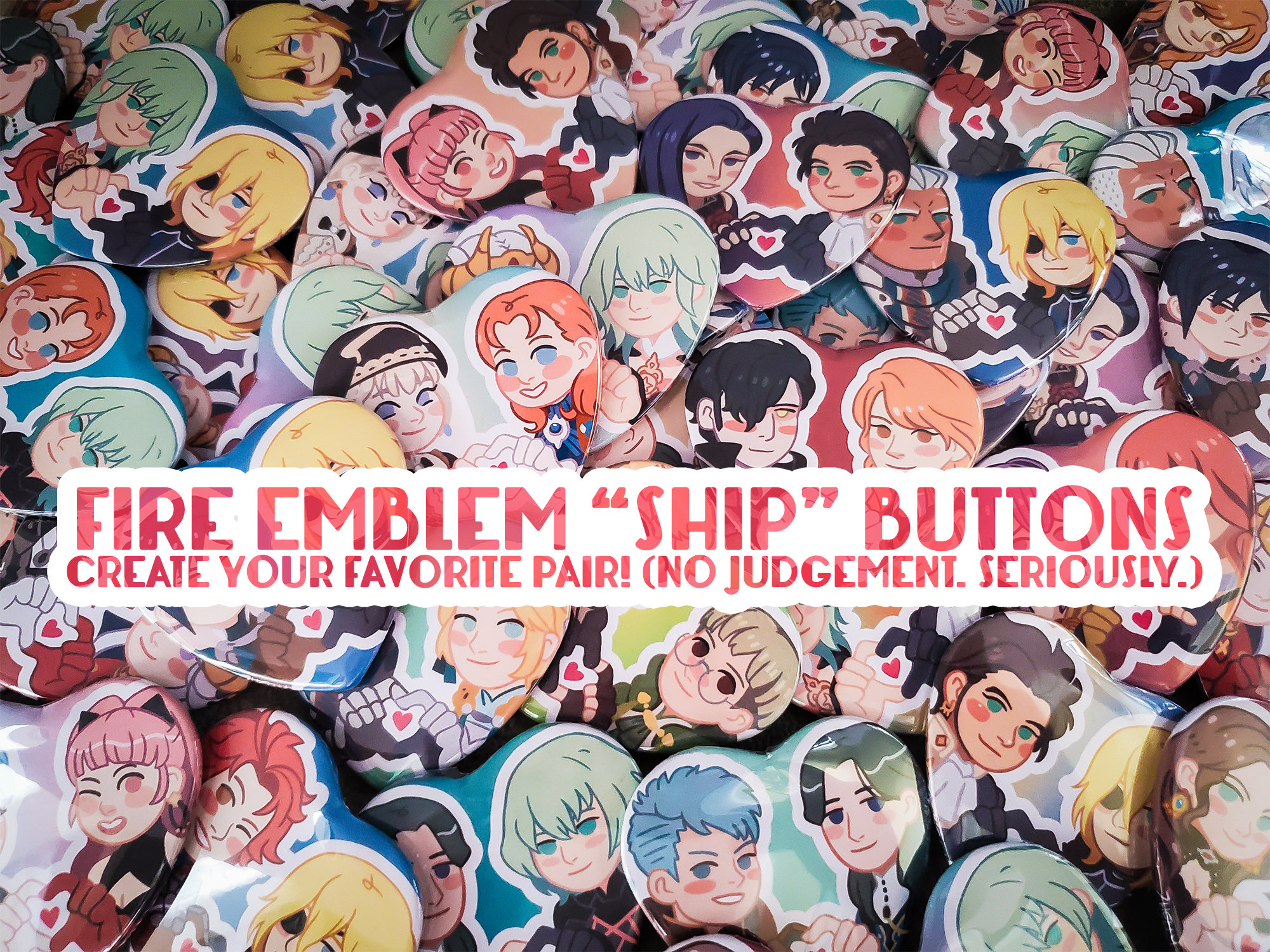 Fire Emblem Heart Ship Buttons