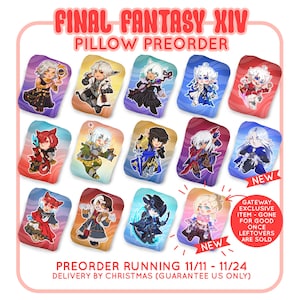 Final Fantasy XIV Pillow Plushies [PREORDER TIL 11/24] ffxiv ff14