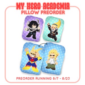 My Hero Pillow Plushies [PREORDER TIL 8/23]