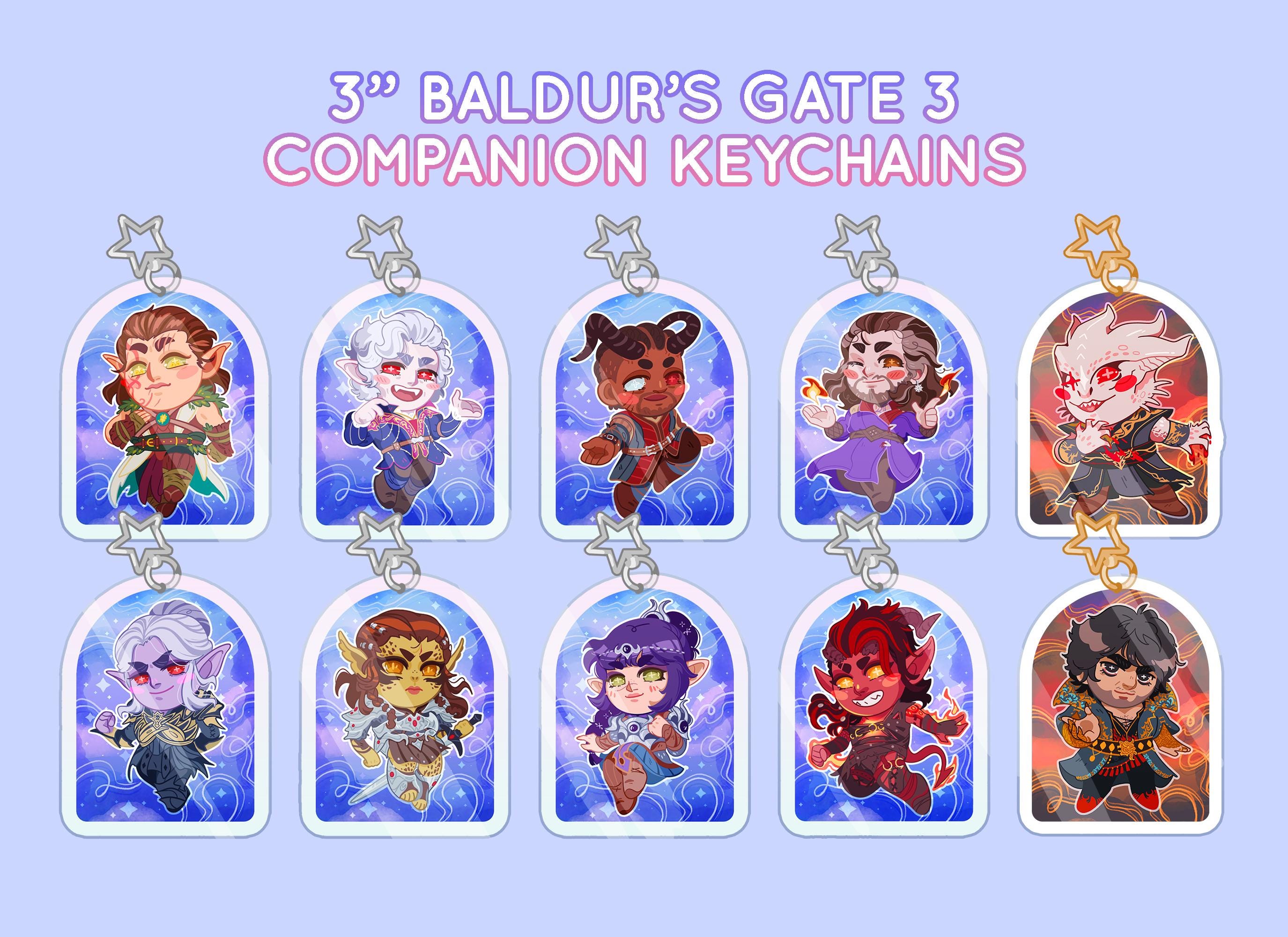 Baldi Key Ring Assorted Baldur's Gate 3 Acrylic Keychains - Etsy