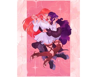 Impressão 11x17 | FFXIV Ryne e Gaia