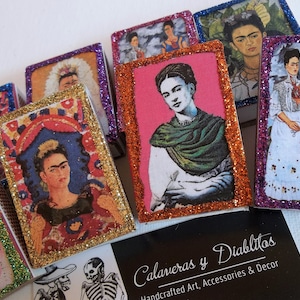 4pc (FOUR) FRIDA matchboxes...party favors, Mexican arte