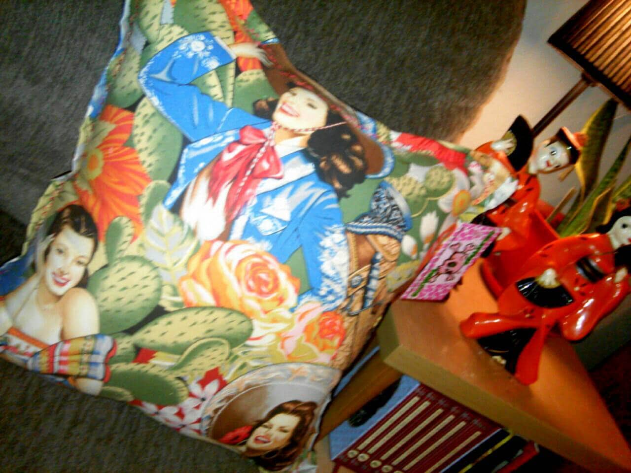 MEXICAN SENORITA Throw Pillow Mexican Art Mariachi Etsy