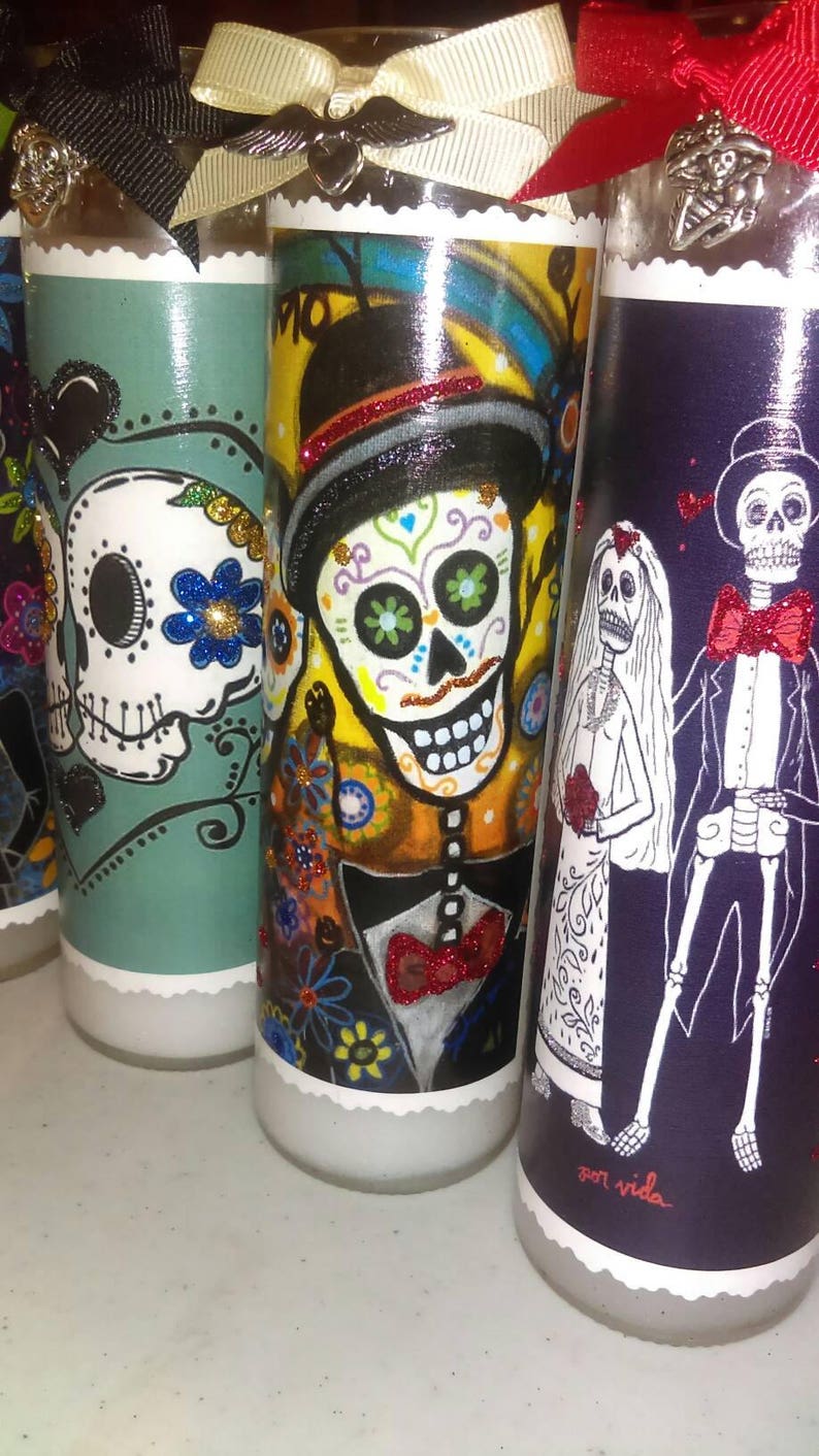 10pcs Dia de los Muertos wedding candles Day of the Dead Etsy