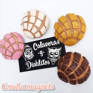 Concha Magnet, Conchas, mexikanisches süßes Brot, Pfanne dulce