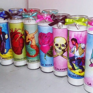 10pcs Loteria candles, Loteria Wedding, centerpieces