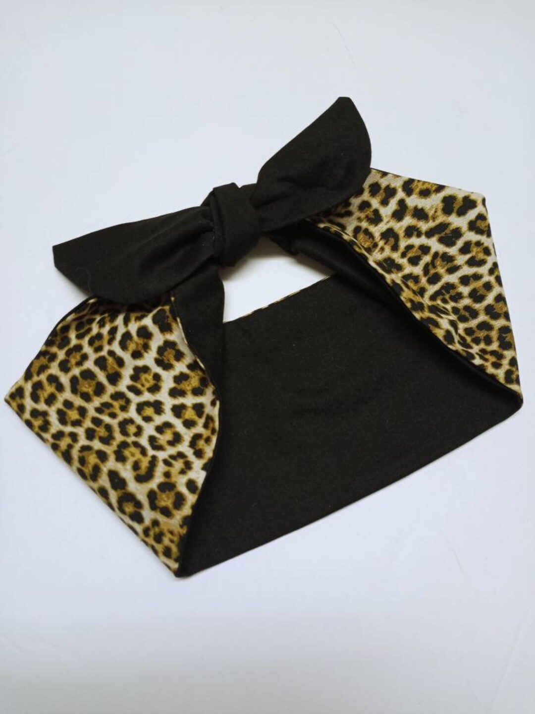 Leopard Hair Tie, Rockabilly Bandana, Hairtie, Hair Wrap, Headband