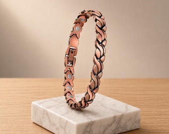 Magnetic Copper Bracelet for Women | Pure Copper Chain Link Bracelet | Adjustable Healing Bracelet | Arthritis Relief Jewelry Gift