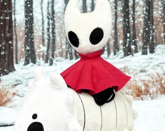 Handmade Hornet and Bell Beast Plush Set Silksong Game Collectible Soft Fleece Doll Hollow Knight Inspired Gift for Fans