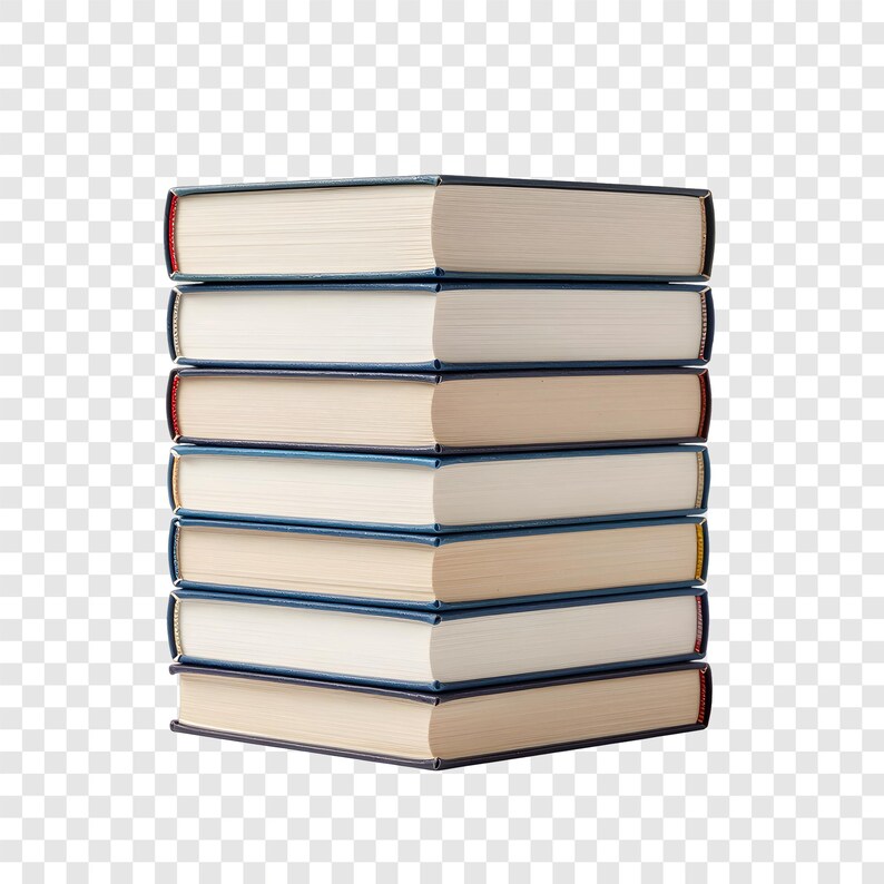 10 PNG Books Stack Clipart, Education Library Images, Transparent ...