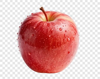 10 PNG Red Apple Clipart, Fruit Images, Transparent Background, Watercolor Clip Art, Instant Download, Commercial Use, Paper craft