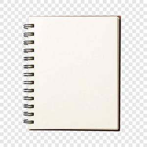 May include: A rectangular spiral-bound notebook with a dark brown cover and blank, off-white pages. The notebook features a black metal wire coil binding along the left side, allowing the pages to lay flat for writing or drawing purposes.