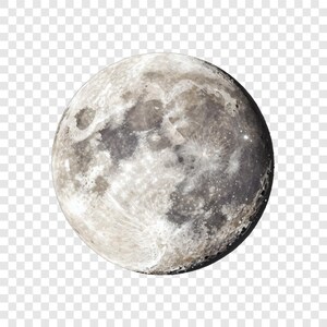 10 PNG Vollmond Clipart, Weltraum Bilder, transparenten Hintergrund, Aquarell Clip Art, Sofort Download, kommerzielle Nutzung, Papiermodell