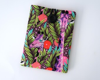 Kindle Paperwhite Cover, Kindle Sleeve, eReader, Handmade Kindle Case, Fabric Kindle Cover, Fits 11th and 12th generations- Pink Giraffes
