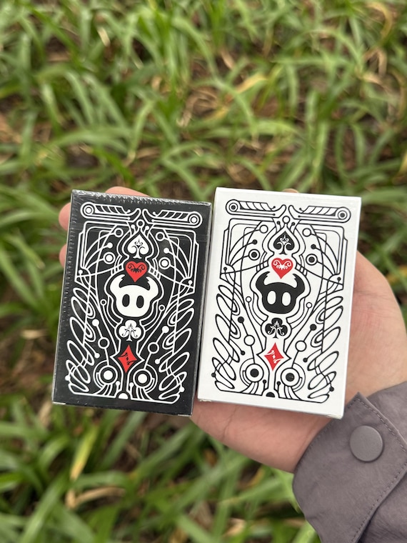 Hollow Knight Poker Cards Set 6x9cm Black and White Design | Silksong Inspired Game Deck | Christmas Gift for Fans