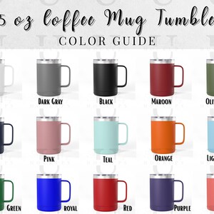 Guia de cores para copo térmico de 443 ml (15 oz) | Modelo de copo térmico (Download digital)