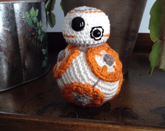 BB-8 Inspired Amigurumi doll- MADE to ORDER- Star Wars Inspired dolls