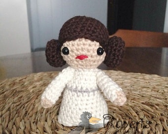 Princess Leia Inspired Amigurumi doll- MADE to ORDER- Star Wars Inspired dolls