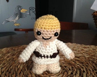 Luke Skywalker Inspired Amigurumi doll- MADE to ORDER- Star Wars Inspired dolls