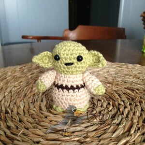 Yoda Inspired Amigurumi doll- MADE to ORDER- Star Wars Inspired dolls