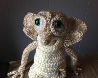 House Elf Amigurumi - MADE to ORDER - Book lovers, Elves, Magic