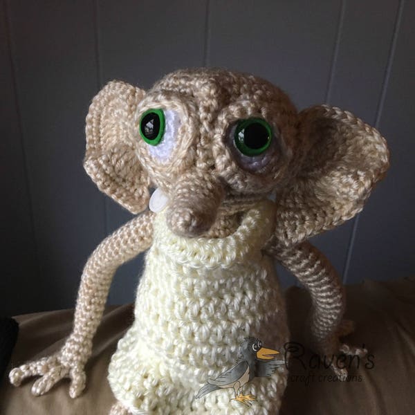 House Elf Amigurumi - MADE to ORDER - Book lovers, Elves, Magic