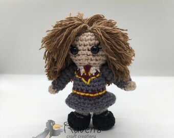 Hermione Inspired Amigurumi doll- MADE to ORDER- Wizarding World characters