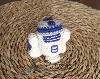 R2D2 Inspired Amigurumi doll- MADE to ORDER- Star Wars Inspired dolls