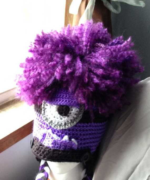 ADD-ON Extra BIG Crazy Hair for Purple Evil Minion Hat - Check Out